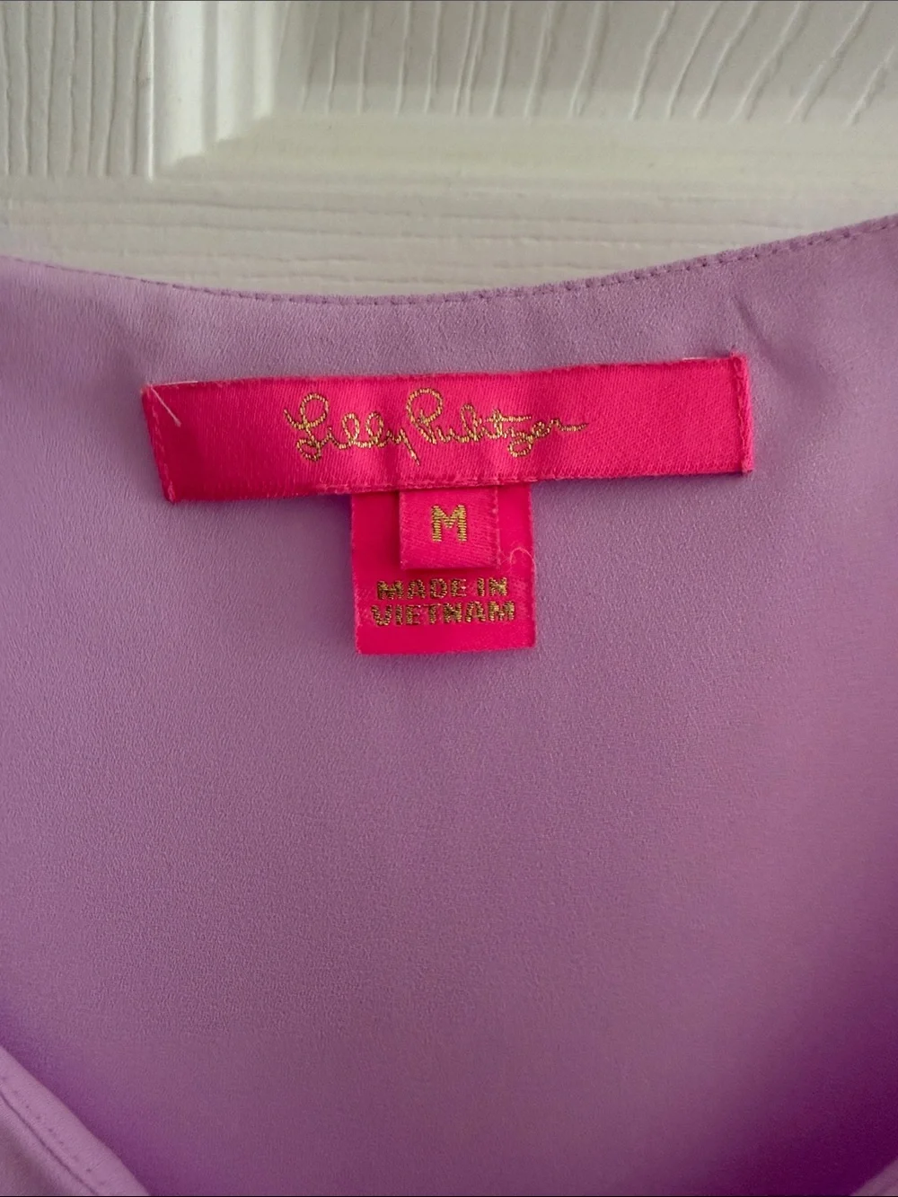 Lilly Pulitzer Lavender Ruffle-Front Tank - Picture 3 of 4